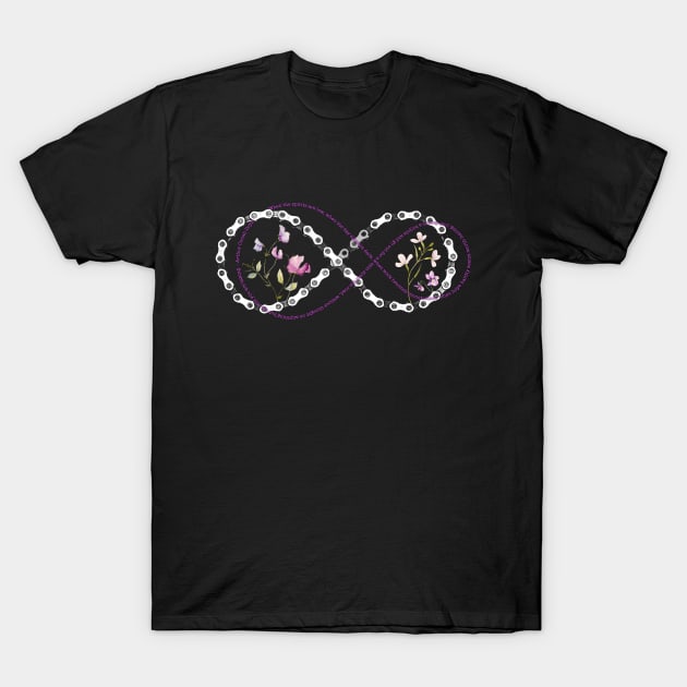 Bike Chain Infinity T-Shirt by NeddyBetty